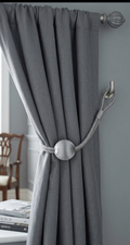 Embrasse - Fermatenda Moderno a Nappa Sferica Colore Grigio Argento