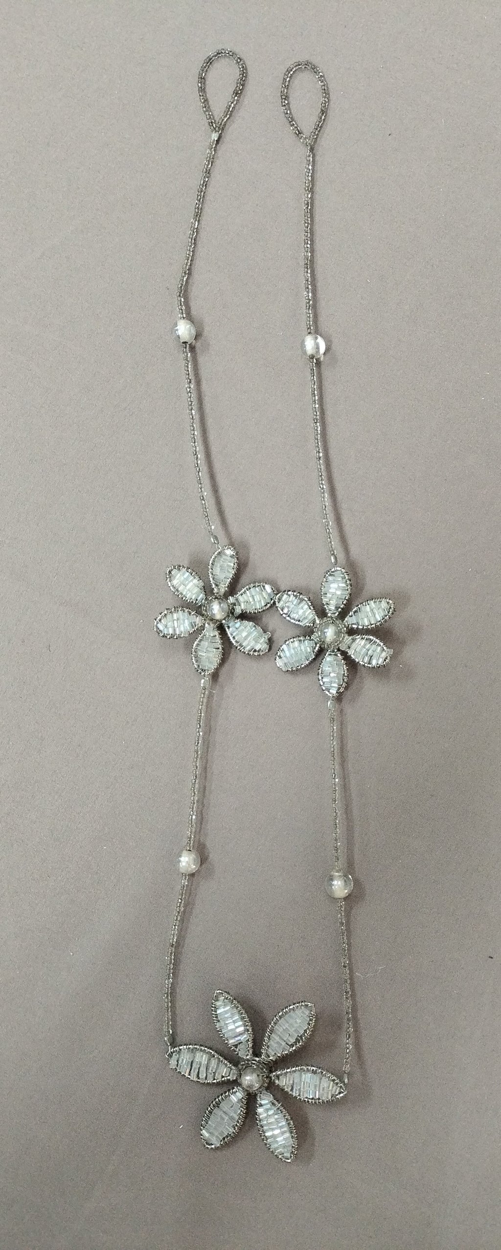 Embrasse Fermatenda Gioiello con Perline colore Bianco