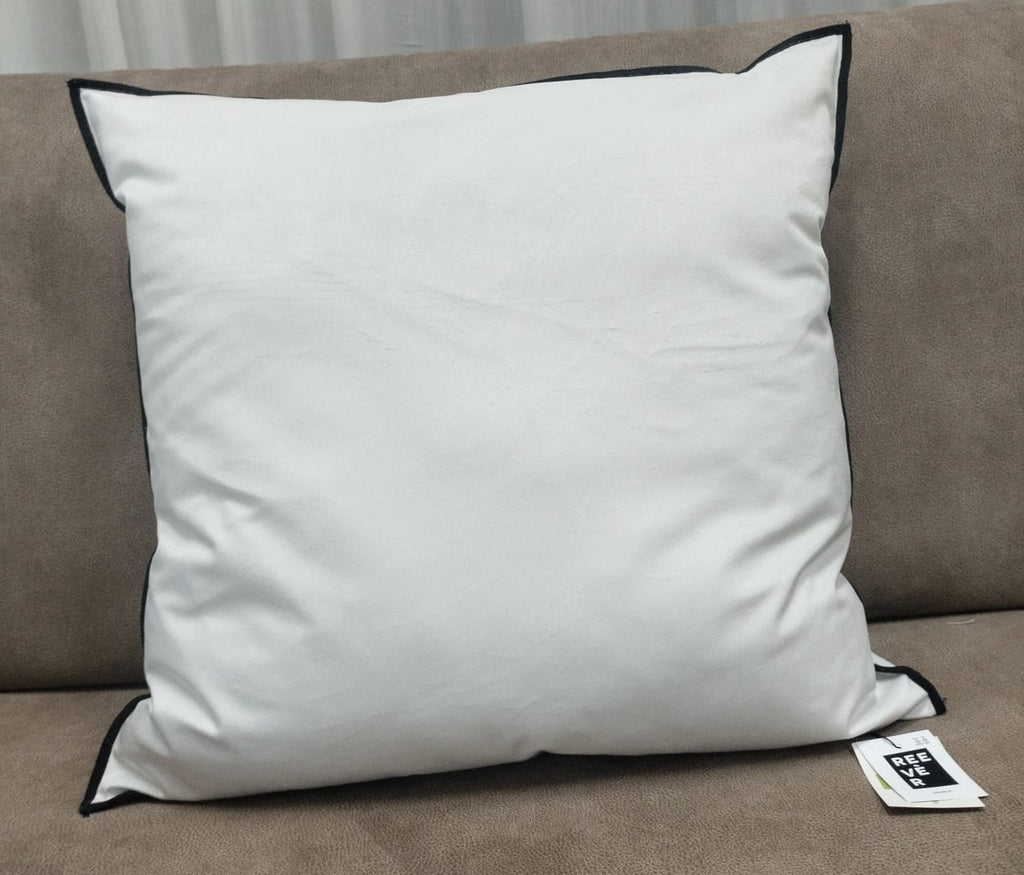Cuscino Reevèr Velluto Bianco Latte 50x50