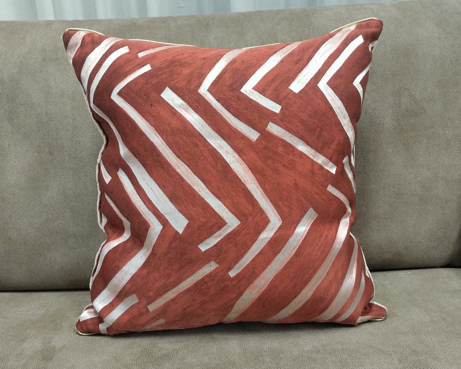 Cuscino Contemporaneo Chic 50x50 Terracotta/Ruggine