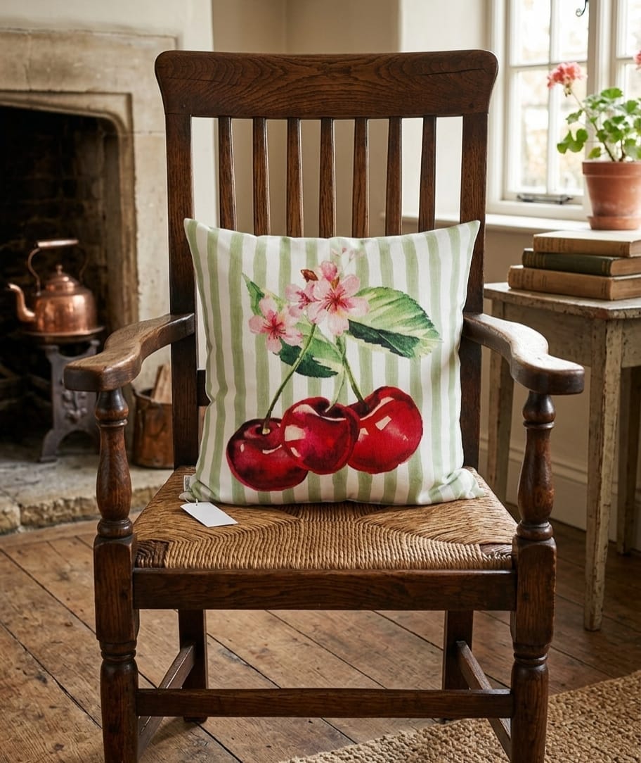 Cuscino Casa Anversa  Ciliegie/Verde cm 50x50