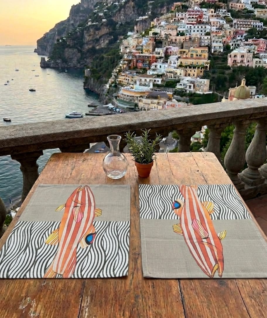 Set 2 Tovagliette Casa Anversa Acquario Sabbia cm 40x50