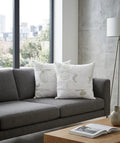 Coppia Di Cuscini Ricamo A Rilievo 45x45