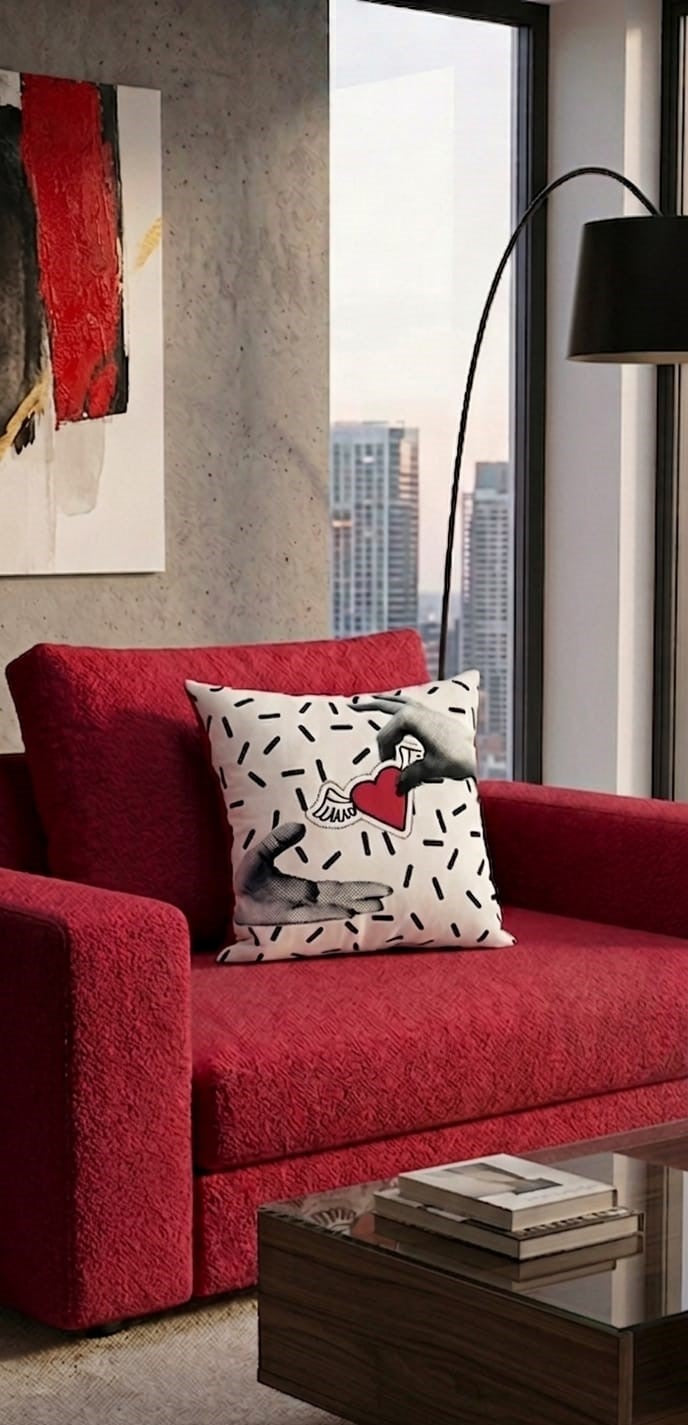 Cuscino Velluto Pop Art Love Casa Anversa 50x50