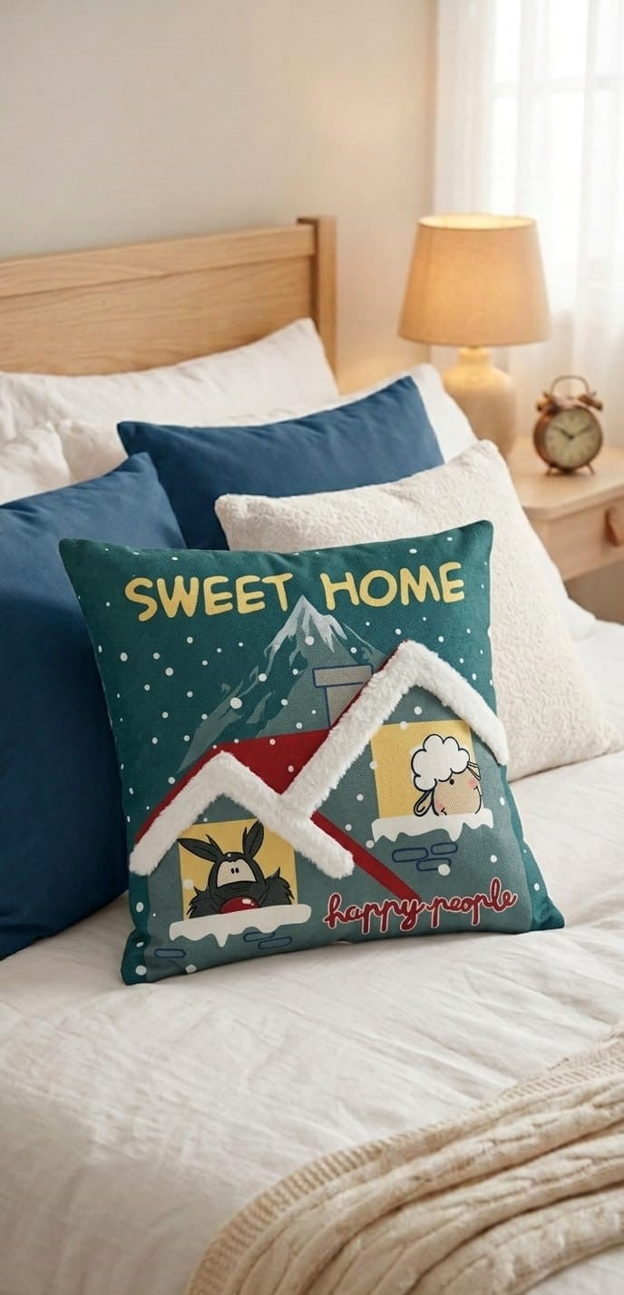 Cuscino Velluto Happy People Friends 42x42