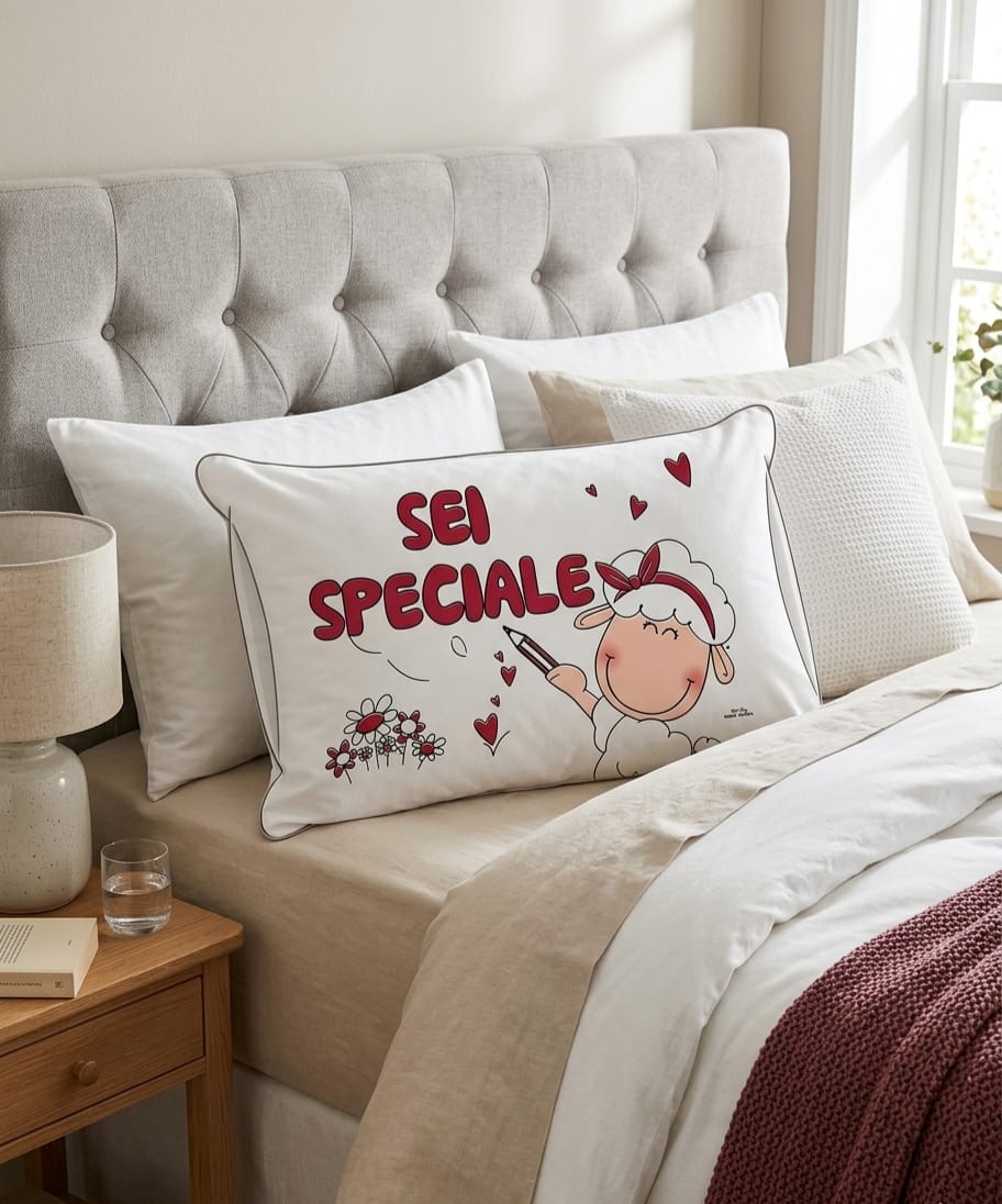 Federa Cuscino Happy People 50x80 SEI SPECIALE