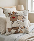 Foderina Cuscino Velluto Happy People Friends 42x42 Tortora SENZA IMBOTTITURA