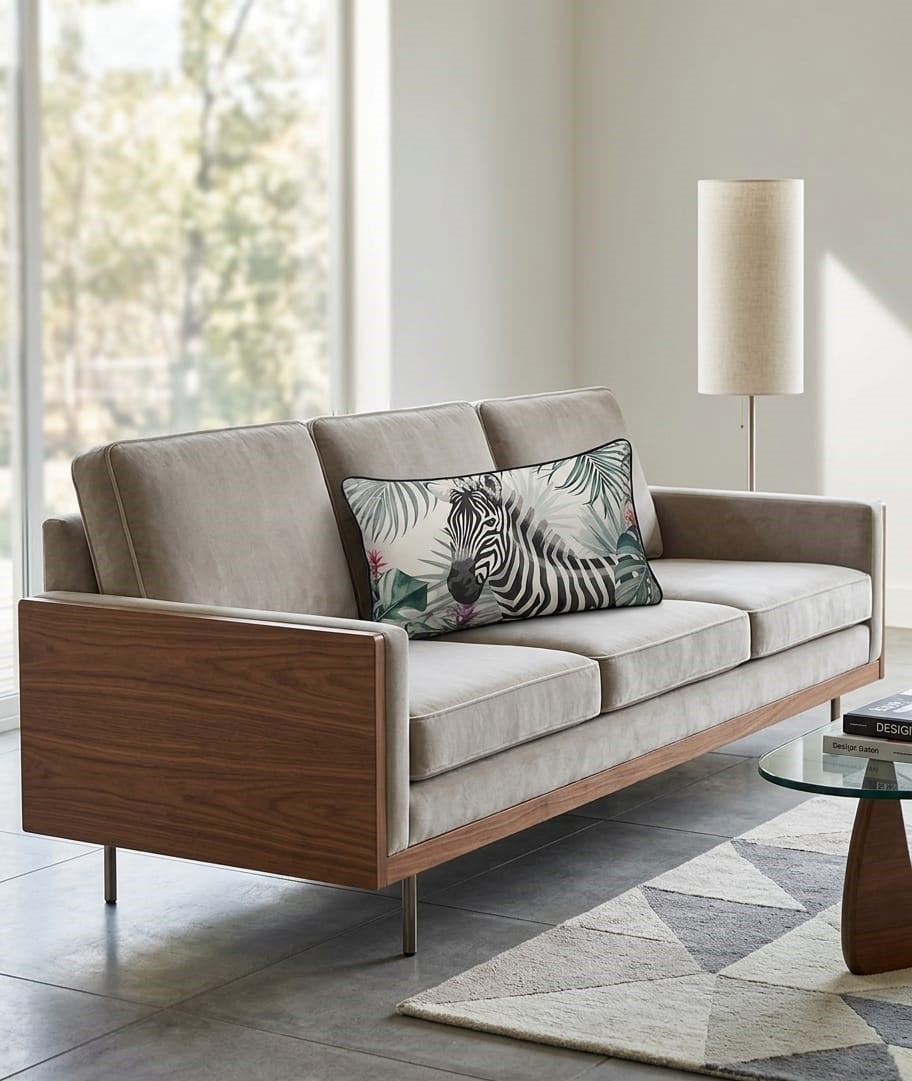 Cuscino Velluto Casa Anversa Savana/Beige 35x60